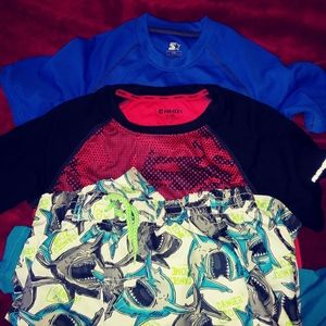 4 piece boys size 8. (M) OP Swim trunks and swim s